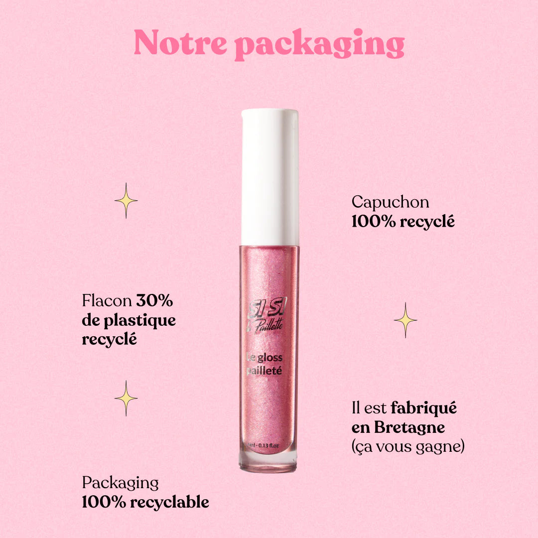 Gloss pailleté Rose Pamela - SI SI LA PAILLETTE