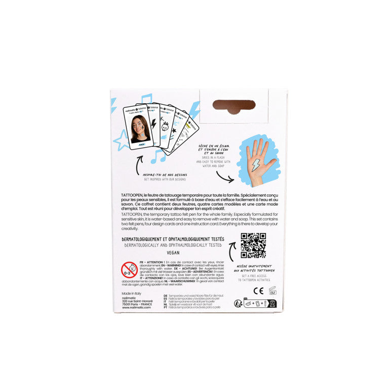 Coffret Rock Feutres tatouage temporaire - NAILMATIC