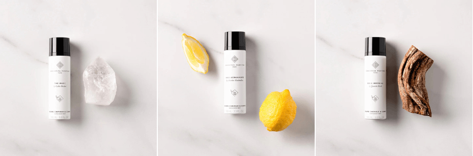 Comparaison des 3 magnifiques brumes 2 en 1 (cheveux et corps) de Essential Parfums