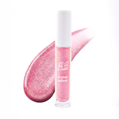 Gloss pailleté Rose Pamela - SI SI LA PAILLETTE