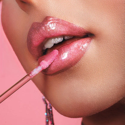 Gloss pailleté Rose Pamela - SI SI LA PAILLETTE