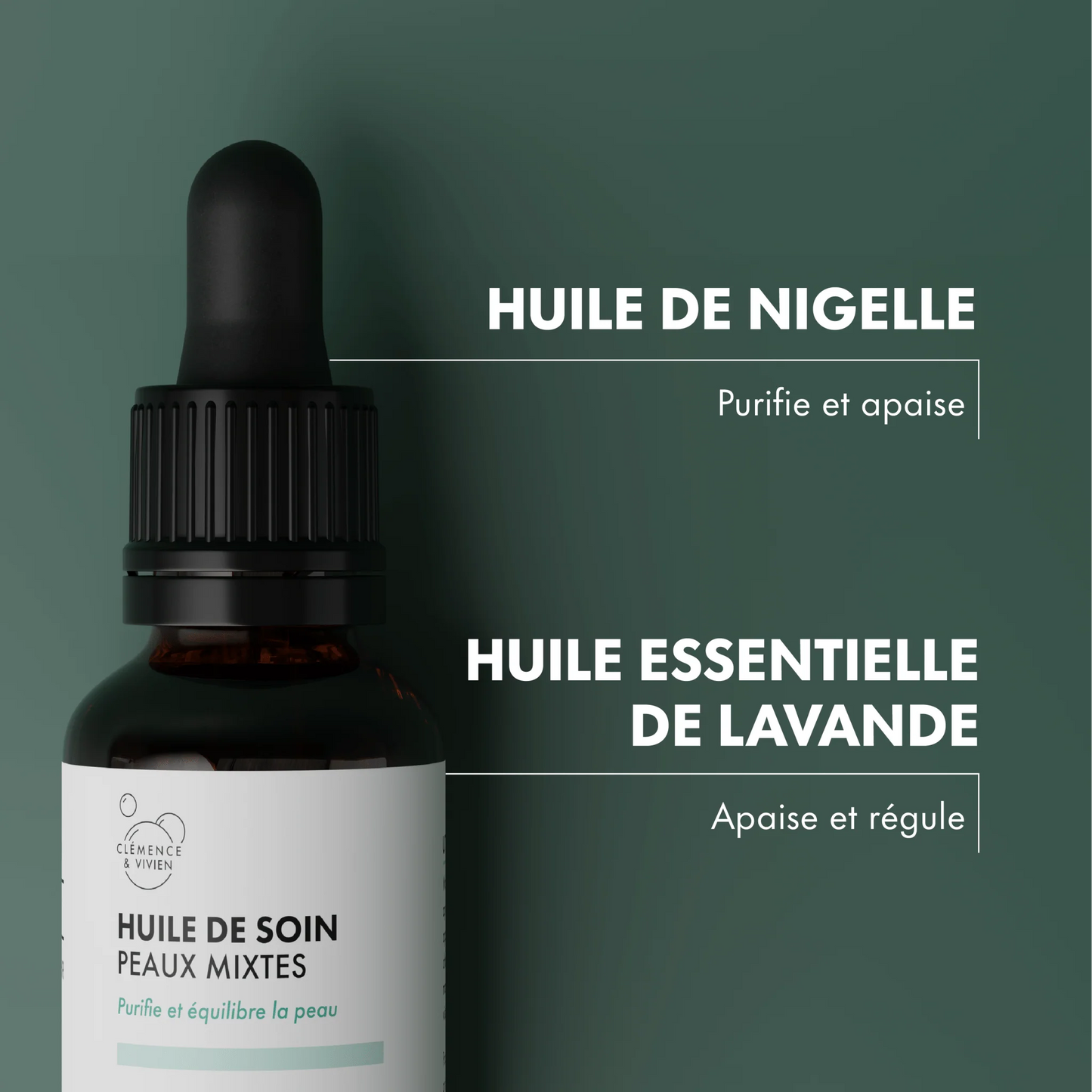 Huile peaux mixtes - CLÉMENCE & VIVIEN