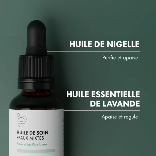 Huile peaux mixtes - CLÉMENCE & VIVIEN