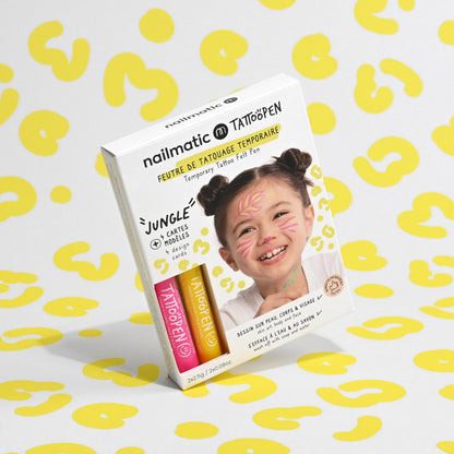 Coffret Jungle Feutres tatouage temporaire - NAILMATIC