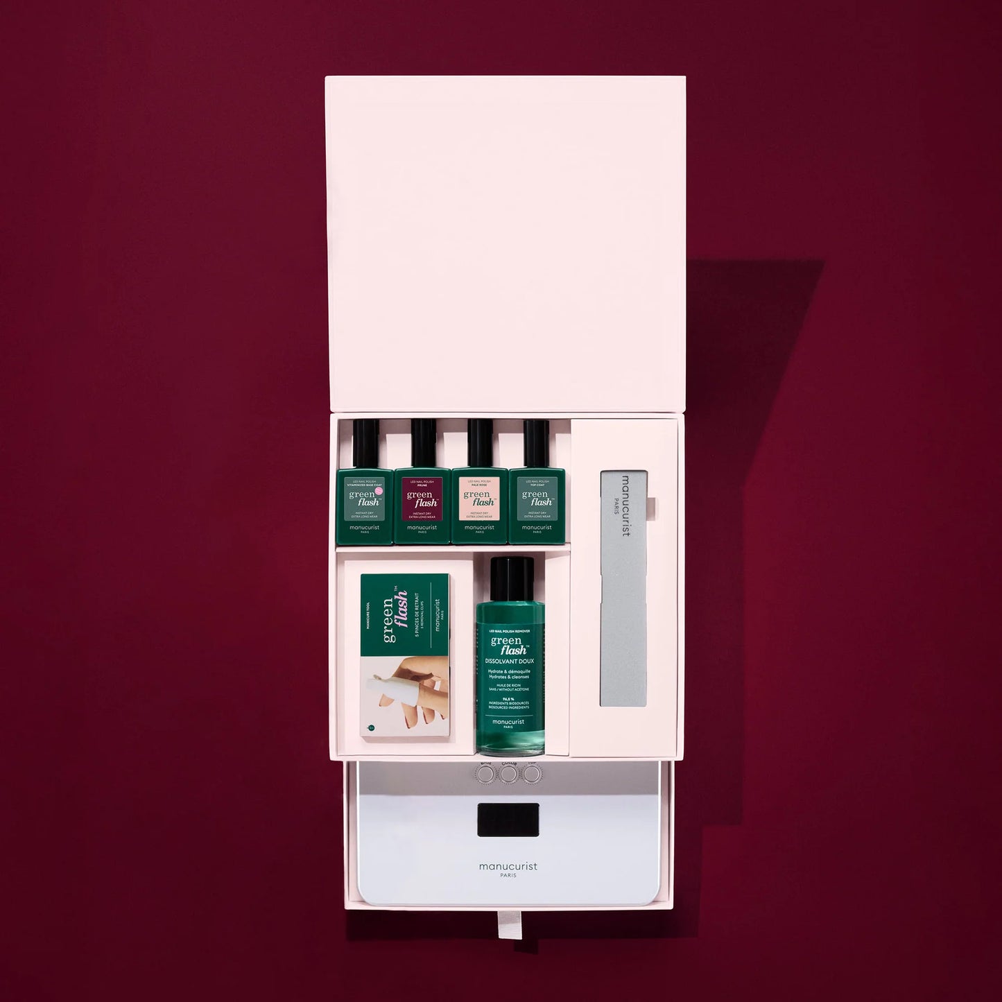 Coffret Noël Green Flash Prune & Pale Rose - MANUCURIST